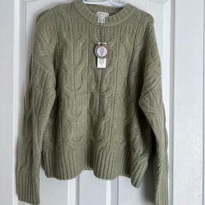 Apricot Sage Green Medium Woman’s Sweater